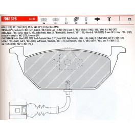 SERIE PASTIGLIE A3-GOLF 4-5,IBIZA 