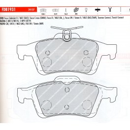 SERIE PASTIGLIE FOCUS,SW,VOLVO V50